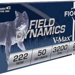 Fiocchi Extrema Ammunition 222 Remington 50 Grain Hornady V-MAX Box of 20