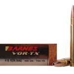 Barnes VOR-TX Safari Ammunition 416 Remington Magnum 400 Grain TSX Hollow Point Flat Base Lead-Free Box of 20