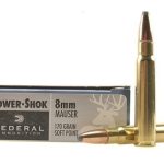Federal Power-Shok Ammunition 8x57mm JS Mauser (8mm Mauser) 170 Grain Soft Point Box of 20