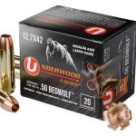 Underwood Ammunition 50 Beowulf 275 Grain Barnes XPB Solid Hollow Point Lead Free Box of 20
