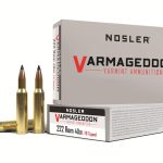 Nosler Varmageddon Ammunition 222 Remington 40 Grain Tipped Flat Base Box of 20