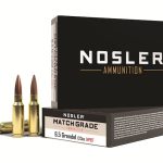 Nosler Match Grade Ammunition 6.5 Grendel 123 Grain Custom Competition Hollow Point Boat Tail Box of 20