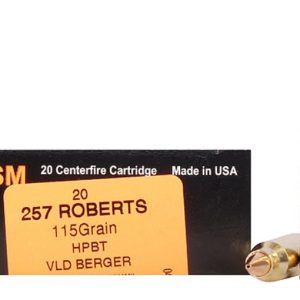 257 Roberts cartridges and box