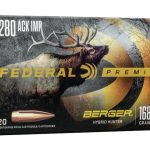 Federal Premium Ammunition 280 Ackley Improved 168 Grain Berger Hybrid Hunter Box of 20