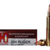 204 Ruger ammunition box and rounds