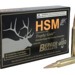 HSM Trophy Gold Ammunition 7mm STW 168 Grain Berger Hunting VLD Hollow Point Boat Tail Box of 20